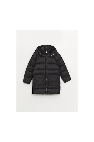 LC Waikiki Lcw Kids Siyah Kapüşonlu Kız Çocuk Şişme Mont
