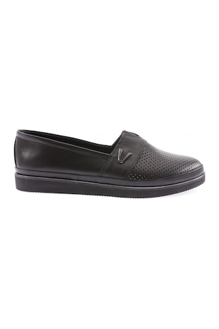 Dgn 535-23y Kadin Lazerli V Tokali Lastik Detayli Comfort Ayakkabi Siyah