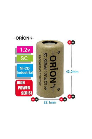 Orion 1.2v Ni-cd Sc 2200mah Şarj Edilebilir Pil - Hp