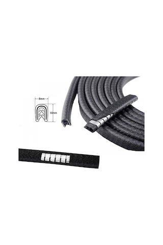 Araç Kapı Koruma Fitili Çarpma Çizilme Önleyici Fitil Siyah 5 Mt