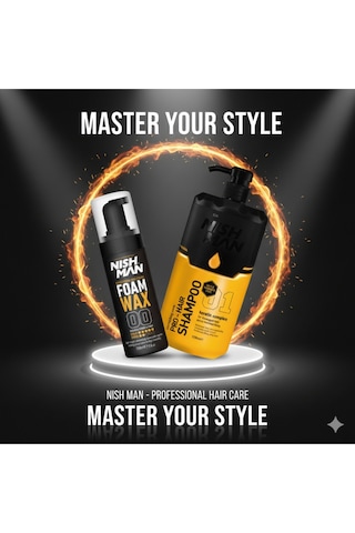 Saç Şekillendirici Köpük Wax 150 Ml X 5 Adet/ + 1250 Ml Tuzsuz Şampuan Hediye