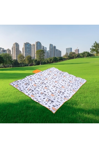 Homyl Piknik Battaniyesi Su Geçirmez Katlanabilir Kamp Yaz 200x200cm Beyaz