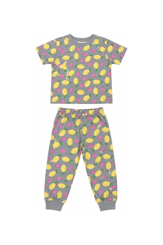 Beniizle Kız Çocuk Pijama Takımı Gri