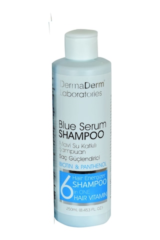 Dermaderm Mavi Serum Şampuanı Saç Güçlendirici Biotin Panthenol Vitamin E-keratin 250 ML