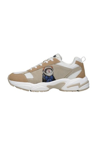 Kadın Vegan Krem Sneakers - Dooking Around Tasarım Çok Renkli