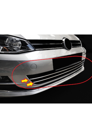 Golf 7 Ön Tampon Çitası Krom 2 Parça 2013 2014 2015 2016 2017