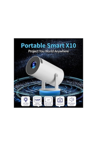 X10 Plus Oyun Projeksiyon Cihazı 4k Hd Ev Sinema Projektörü 2 Kablosuz Kumanda Hdmı Wıfı