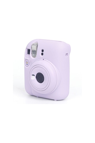 Fujifilm Instax Mini 12 Lila Fotoğraf Makinesi-10'lu Film-kıskaçlı Resim Standı Ve Silikon Kılıf Seti