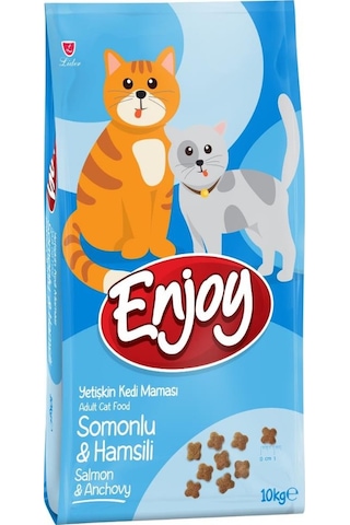 Enjoy Somonlu ve Hamsili Yetişkin Kedi Maması 10 KG Enjoy Somonlu ve Hamsili Yetişkin Kedi Maması 10 KG