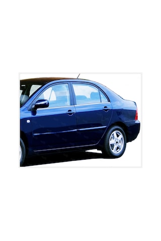 Famsotomotiv Toyota Corolla Uyumlu Krom Cam Çıtası 4 Prç. 2002-2007 P. Çelik