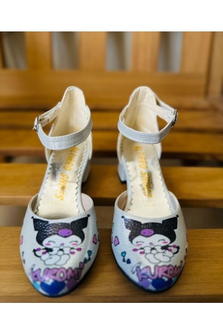 Gala Kuromi Baskılı Topuklu Ayk Gri