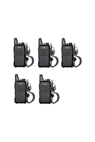 5 Telsiz+5 Kulaklık Pmr 446 Türkçe Konuşan El Telsizi