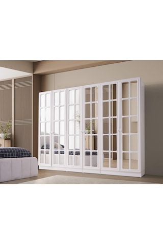 Teksas 6 Kapaklı Gardırop %100 Mdf