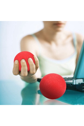 Tenfowee Mavi Silikon El Kuvveti Topu - Parmak Esneklik Egzersizi, Stres Azaltma Ve Rehabilitasyon Masaj Aleti Mavi