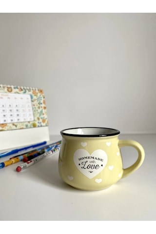 Kupa Fincan Bardak 150 Ml Hediyelik - Sarı Sarı