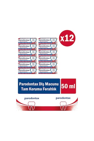 Parodontax Ferahlık Tam Koruma Diş Macunu 50ml X 12 Adet Parodontax Ferahlık Tam Koruma Diş Macunu 50ml X 12 Adet