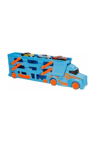 3 Katlı 3 Araçlı Transporter Oyun Seti- Mavi