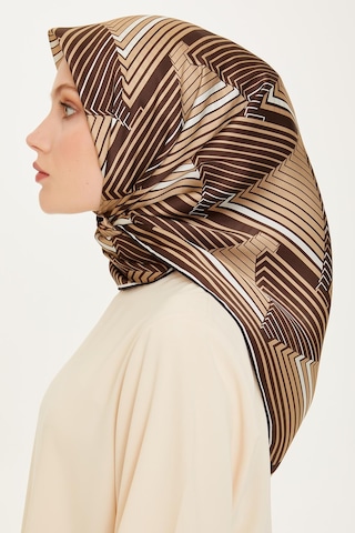 Armine İpek Eşarp 2025 Kış - 9218-35 Twill - Koyu Kahve