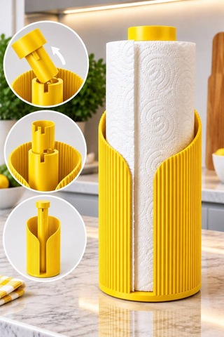 Modern Rulo Peçetelik 3d Tasarım Ürünü Yemek Masası Peçetelik Sarı Sarı Modern Rulo Peçetelik 3d Tasarım Ürünü Yemek Masası Peçetelik Sarı Sarı