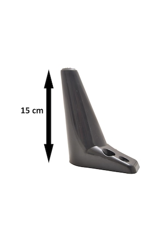 Zeygen Zirve Plastik Mobilya Baza Koltuk Kanepe Ayağı 8 Ad. 15Cm Siyah