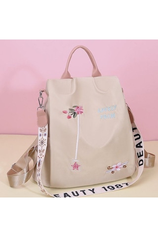 Hırsızlığa Karşı Açık Hava Seyahat Çantası Hafif Kadın Sırt Çantası Kadın Çantası Açık Haki