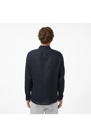 Nautica Regular Fit Erkek Keten Gömlek W65101t Siyah