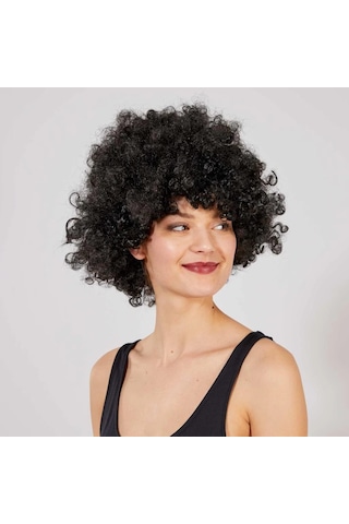 Znv Zenvia Mey İthalat Siyah Renk Kıvırcık Afro Bonus Peruk Znv2025 Cmn Renkli