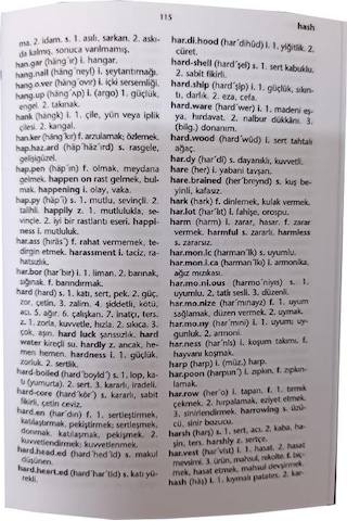Redhouse Türkçe İngilizce Sözlüğü Mini Turuncu 516 Sayfa 1 Adet 30.000 Kelime Hazneli Red House İngilizce Sözlük Mini Boy Cep