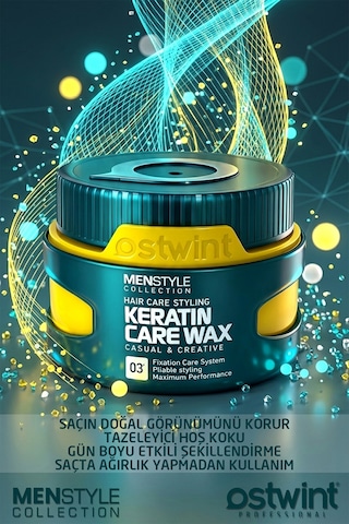Ostwint Menstyle Collection 03 Saç Şekillendirici Keratin Care Wax 150 ML