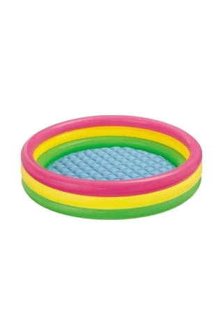 Unisex Çocuk Renkli 3 Boğumlu Bebek Havuzu 61x22 Karışık Renkli