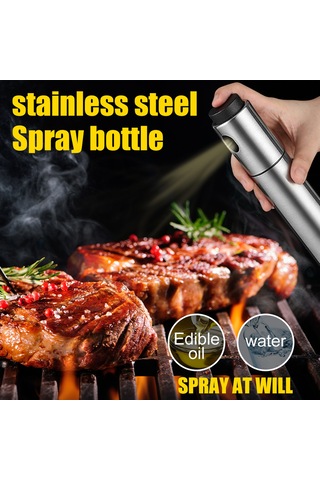 Youtek Stok Mutfak Yağlı Sprey: Paslanmaz Çelik, 135ml, Barbekü-fitness Kontrol, Basınçlı Sprey Flakon, Gümüş, Tekli Paket Çok Renkli