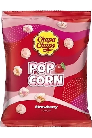 Chupa Chups Pop Corn Strawberry - Çilek Aromalı Patlamış Mısır 90 Gr