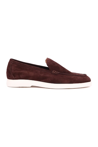 Shoetyle - Hakiki Süet Deri Kahverengi Erkek Loafer - 115-k664 -1604 Kahve Rengi