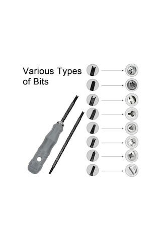 Suofeng 17 Parça Çelik Tornavida Seti - Uzatılabilir Arayüzlü Ev Tamiri Aletleri - Çapraz, Yuvarlak, Üçgen Uçlar