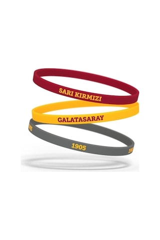 Galatasaray Silikon Bileklik Sarı - Kırmızı