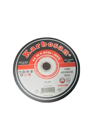 Karbosan 180 x 1.9 İnox Paslanmaz Kesme Taşı 25 Adet Karbosan 180 x 1.9 İnox Paslanmaz Kesme Taşı 25 Adet