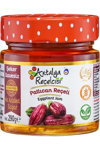 Antalya Reçelcisi Rafine Şeker İlavesiz Patlıcan Reçeli 290 G Antalya Reçelcisi Rafine Şeker İlavesiz Patlıcan Reçeli 290 G