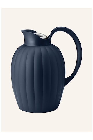Georg Jensen Bernadotte Vakumlu Şişe, 800 Ml, Paslanmaz Çelik, Kaburgalı Tasarım Termoslar Lacivert