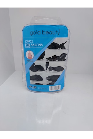Gold Beauty Mat Siyah Takma Tırnak 100'lü