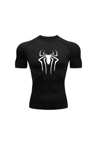 Kvk Erkek Siyah Spor Tişört Örümcek Raşgard 241311698 Siyah
