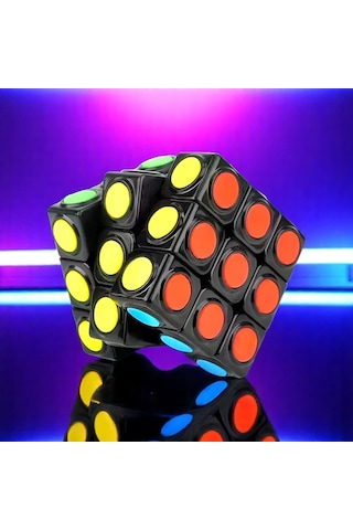 Fosforlu 3x3 Magıc Cube 3x3 Zeka Küpü 3x3 Yeni Nesil Akıl Oyunları Yuvarlak Desenli Karne Hediyesi