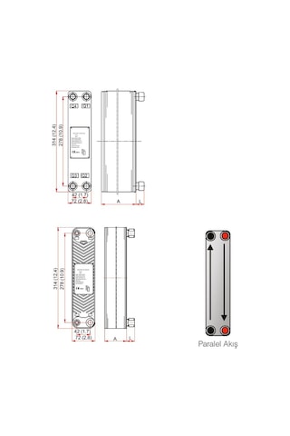Mıt Mb-04 Lehimli Tip Plakalı Isı Eşanjör (12 Plakalı)