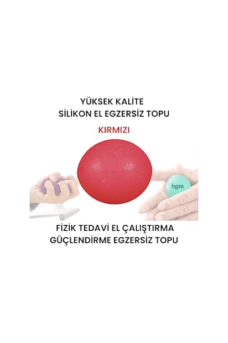 Bgm Silikon El Egzersiz Topu Kırmızı