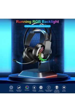 Leezsing Ovleng Gt68 Rgb Aydınlatmalı Oyun Kulaklığı - Mikrofonlu, 3.5mm Ve Usb Bağlantılı, Ayarlanabilir Ses Kontrollü