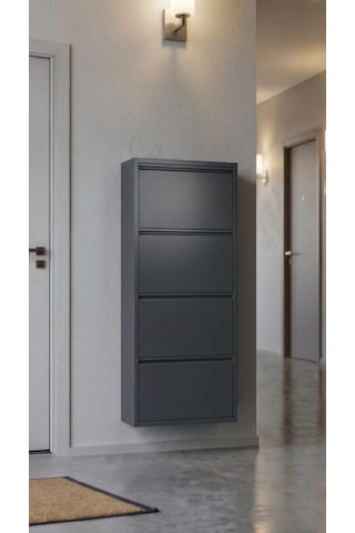 Dörtlü Metal Ayakkabılık Premium Antrasit Antrasit