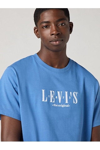 Levi's Lse Ss Relaxed Fit Tee Serif Logo Dutch Mavi Erkek T-shirt A2082-0261-4737 Mavi