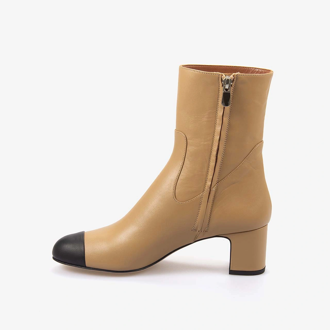 Mocassini Hakiki Deri Kadın Bot M103 Siyah Napa