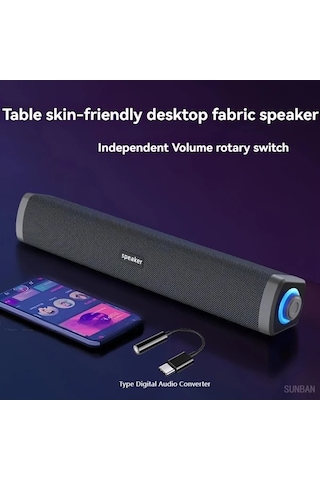 Willowhaven Cool Black 2si1 Ses Sistemi Usb Güçlü Tip C Bağlantı Ev Ofis Parti