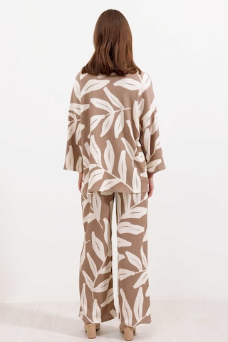 Gabria Desenli Kimono Takım Vizon