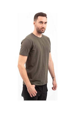 Outdoor T-shirt Günlük Pamuklu Basic Erkek Basetı03 Haki